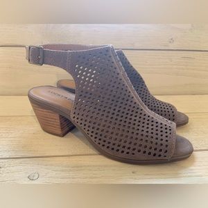 Lucky Brand Peep Toe Slingback Booties size 7.5